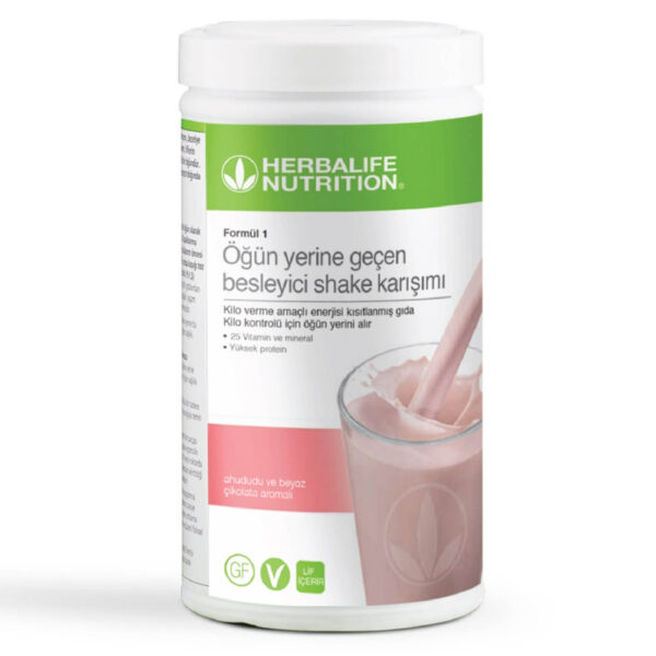 Formül 1 Besleyici Herbalife Shake Karışımı Ahududu ve Beyaz Çikolata Aromalı